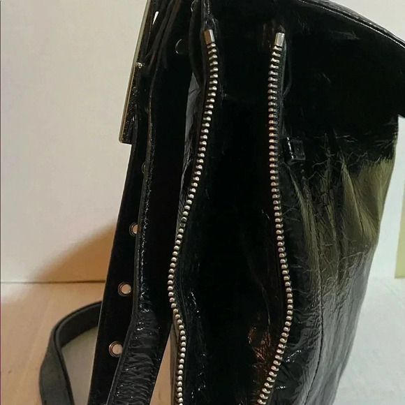 Kooba black leather patent leather shoulder handbag - Picture 9 of 16